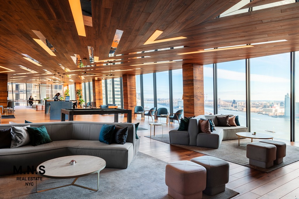 Modern living room at The Copper apartments in Murray Hill, designed for personalized customization to fit your unique style.